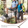 Trekking Poles Threesection Crutches Walking Stick Wooden Canes Non Outdoor Solid Pattern Camping Mountaineering Elder Gifts 230617