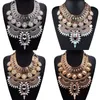 Hänghalsband boho etnisk stor haklapp maxi choker kvinnor smycken indisk vintage uttalande kristall stor krage halsband flicka 230617