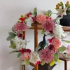 Decoratieve Bloemen 12 In Krans Kerst Benen Voor Voordeur Roze Lente Zomer Boerderij Thuis Muur Bruiloft