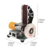 Sliper 110240V Mini ponceuse à bande électrique bricolage polissage rectifieuse ceintures meuleuse polissage coupe bords avec 10 pièces ceintures
