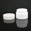 Pot en verre de 20g 30g 50g, pots cosmétiques en porcelaine blanche avec couvercle intérieur en PP pour baume à lèvres, crème pour le visage, Jwkea