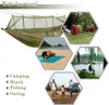 Camp Furniture Portable Outdoor Camping Hammock with Mosquito Net 12 Persons Go Swing Garden Hanging Bed Ultralight Tourist Sleeping Hammocks 230617