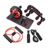 AB Rollers AB Roller Jump Rope Inget buller Abdominal Wheel AB Roller med matta för arm midjeben Övning Gym Fitness Equipment 230617