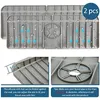 2 stks, Sink Splash Guarg Mat 14.4 Inch, Siliconen Kraan Handvat Druppelvanger Lade, Kraan Water Catcher Mat Keuken Guard Gadgets Sink Voor Keuken Badkamer