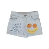 Shorts enkelibb barn sommar denim med söt orange bananmönster tc märke småbarn kläder barn pojkar flickor designer byxor 230617