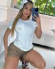 Designer Survêtements Femmes Deux Pièces Ensemble D'été Lettre Imprimer montage Tenues Casual T Shirt Shorts Jogger Sport Costume De Mode O-cou Vêtements