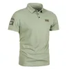 Herrpolos sommarkoreanska kortärmade poloskjorta LAPEL ANTI-WRINKE TOPS Plus Size Mens Tshirts Men broderi skjortor 5xl 230617