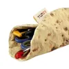 Creative Funny Lifelike Sesame Cake Roll Pancake Pencil Case Pen Stationery Storage Bag School Supplies