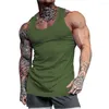 Herrtankstoppar män sommar ärmlösa t-shirts gym fitness muskel väst sport tröjor manliga andningsbara undertröjor tränar singlet
