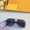 2023 Top Cool All Black Pilot New Style Hochwertige europäische und amerikanische heißverkaufte Titanlegierungsmaterial Herren- und Damen-Sonnenbrille Schwarz Blau Grau Linsendesign