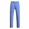 Costumes pour hommes Plyesxale Élégant Bleu Costume De Mariage Pour Hommes Double Vent Designer Hommes 3 Pièce De Luxe Slim Fit Parti Casual Homme Q1369