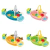 Kitchens Play Food Kitchen Sink Toys With Running Water Educational Funny Gifts For Girls And Boys Children Simulation Kitchen Toys Suit 230617