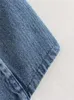 Gilet da donna Ladies Summer Casual Blue Denim Short Outwear Giacche Donna 2023 Moda scollo a V senza maniche MG Canotte