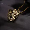 Hanger Kettingen 2023 Mode Goud Kleur Holle Ontwerp Luipaard Ketting Voor Vrouwen Mannen Verklaring Hip Hop Sieraden Punk