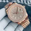 Diamentowe zegarki Męskie automatyczne zegarki mechaniczne 41 mm Sapphire Kobiet Wristwatch Waterproof 904L Stal nierdzewna Montre de Luxe