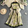 Sukienki swobodne mody pasa startowego vintage drukarnia sukienka koszuli damskie obroń