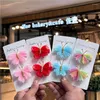 Accessori per capelli Fatti a mano Ragazze Fiore Farfalla Clip Organza Nastro Tornante Bambini Copricapo 101