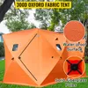 Accessories Vevor 8person Ice Fishing Tent Warm Awning Popup Oxford Fabric Waterproof Windproof Canopy for Winter Fishing Camping Hiking