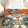 Cobertor de algodão dupla face colcha de verão no sofá 200*230 150*200 alta qualidade R230617