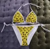 Designer Sexig bikini Set för kvinnor Bandage baddräkt Twopieces Crop Top SwimeWear Thong Bathing Suit High midje Beachwear HFHG SSDFS