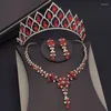 Necklace Earrings Set Gorgeous Crystal Wedding Dress Crown Sets For Women Bridal Tiaras Prom Accessories