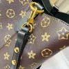 1 -1hot Designer Sale Vintage Eimertasche Blumen Handtasche Geldbörse Damen Taschen Handtaschen Geldbörsen Echtes Leder Umhängetasche Umhängetasche TPVg