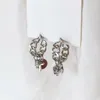 Boucles d'oreilles S925 aiguille Punk métal C forme chaîne croix pour femmes Vintage Joker fête bijoux accessoires