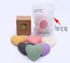 Scrubbers 50Pcs/lot Highquality Heart Shape Konjac Sponge 100% Natural Konjac Puff Facial Pore Cleaner Washing Baby Shower Sponge