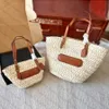 Bolsas de diseñador Bolsas de playa de paja bolsas de sol bolsas de compras lisas letras de bolso de compras de gran capacidad portátil de alta calidad moda para mujeres bolsos de hombro