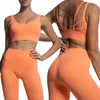 Tuta da yoga per fitness Yoga Set da 2 pezzi Tuta da allenamento Abbigliamento donna Abiti da palestra Abbigliamento da allenamento Donna Reggiseno sportivo e leggings 230617