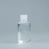 Botella de plástico PET de 60 ml con tapa abatible, botella de forma cuadrada transparente para desmaquillante, desinfectante de manos desechable Jmarv