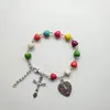 Urok bransolety religijne błogosławieństwo bransoletka kolor miłość katolicko Chrystus Rosary Krzyż Kobieta prosta metal dla kobiet