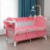 European Folding Side Convertible Crib Splicing Big Bb Multi-function Portable Newborn Baby cots cribs blanket Bedside Cradle Bed