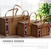 Dinnerware Sets Fruit Basket Po Prop Storage Picnic Container Decorative Outdoor Bamboo Woven Gift Handmade Totess Kids