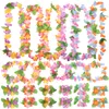 Fleurs décoratives hawaïenne Lei fête fournitures Luau faveurs Leis décorations adultes fleur bandeau soie tissu Banquet ensemble