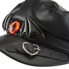 Baskar Steampunk Sboy Hat Gothic Black Bat Wings Cap Halloween Cosplay Hats Decors 230617