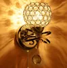 Wall Lamps E27 Lamp Simple And Creative Bedroom Bedside Crystal Lights Sconce Light Gold/Sliver For Home Ligting