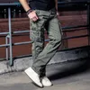 Pantalon Beaucoup de poche pantalon tactique armée mâle Camo Jogger grande taille pantalon en coton Zip Style militaire Camouflage noir pantalon cargo pour hommes