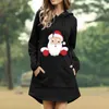 Dames Hoodies Dames Kwart Rits Fleece Tops Dames Hooded Top Blouse Kerst Gedrukt Shirt Lange Mouw Effen Kleur Zacht