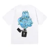 Designer Fashion Abbigliamento Tees Tsihrts Camicie Trapstar Accendino Blue Flame Stampa Alta qualità Doppio filato Puro cotone Allentato Uomo Donna Casual Maglietta manica corta Ro