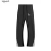 Gode ​​Likeu Men's Grey Black Designer Street Pant Loose Jogger Man Straight Spodni QMSF QMSF