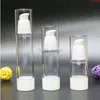 30ml 50ml White Transparent Plastic Airless Vacuum Pump Travel Bottles Empty Cosmetic Containers Packaging for women 10pcs/lotgoods Qahax