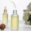 Frosted Glass Essential Oils Perfume bottles with Woodgrain Cap Reagent Pipette Eye Dropper Aromatherapy Liquid Containers 10ml 30ml 50 Jhpf