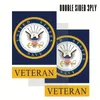 1 Stück, United States Navy Veteran Gartenflagge, 30,5 x 45,7 cm, doppelseitiges, lichtbeständiges Banner für Hof, Rasen, Heimdekoration (Fahnenmast nicht im Lieferumfang enthalten).