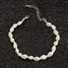 Anklets Conch Shell Ankel Armband | Sommarvibe naturlig vit liten ankel för kvinnor tjej strand estetisk fot bröllopstillbehör