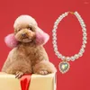 Dog Collars Pet Choker Extended Charm Necklace Elegant Cat Small Puppy Collar Jewelry Supplies