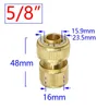Watering Equipments 1/2" 5/8" 3/4" Garden Quick Connector Brass Copper Thread Joint Irrigation Hose Waterstop Fittings Tube