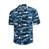 القمصان غير الرسمية للرجال نمط هاواي نمط الأزهار زر أعلى قميص قميص قصير الأكمام شاطئ الوها aloha camisa hawaiana hombre plus size 5xl
