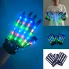 Nowość gry Modna kolorowe rękawiczki LED RGB z neonowym światłem migającym dla tańca imprezowych rękawiczek lśniących w ciemności 230617