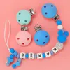 Baby Teethers Toys TYRY.HU 5pc/set Round Silicone Clips Baby Pacifier Clips Holder Silicone Dummy Pacifier Chain Accessories BPA-Free 230617